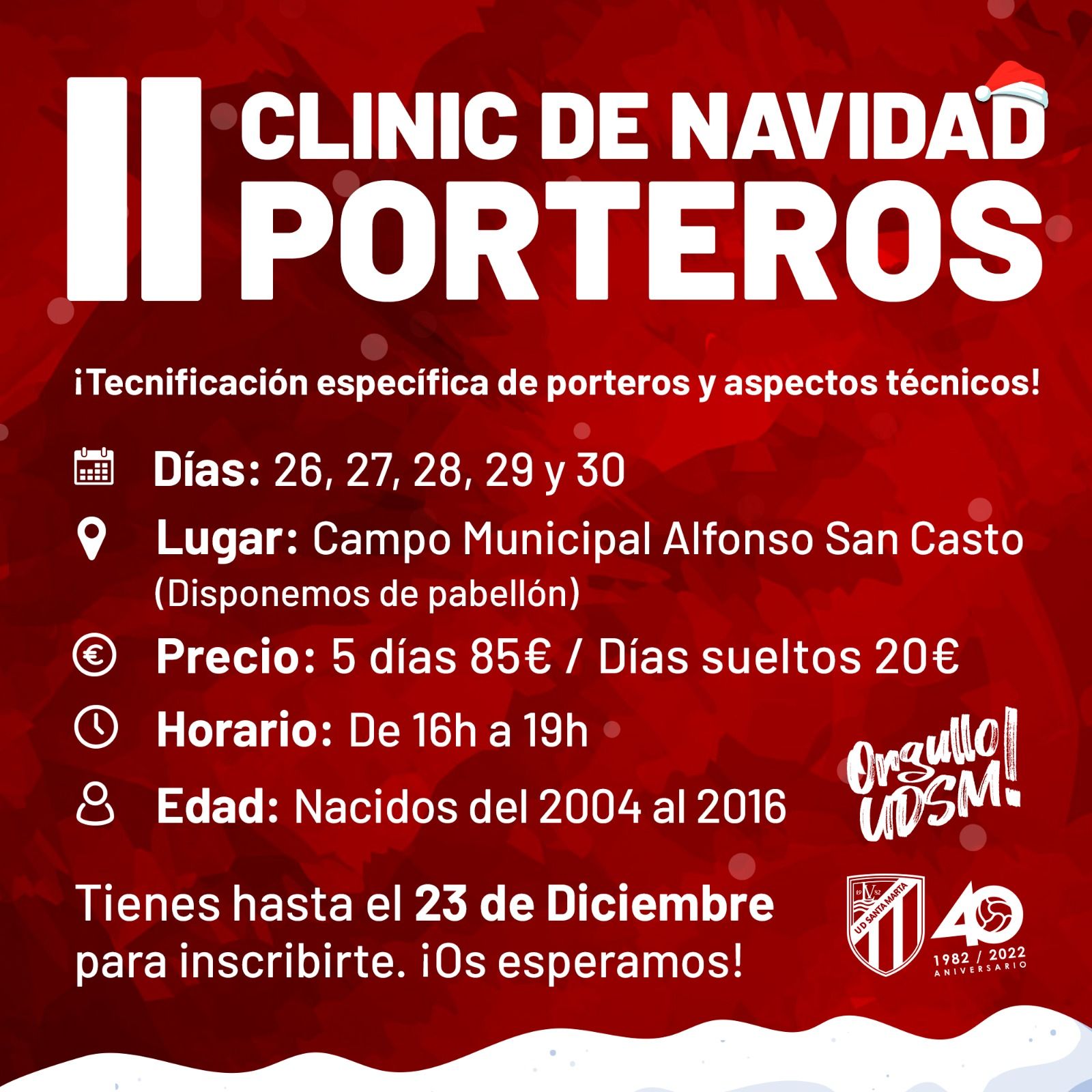 II Clinic de Navidad para porteros